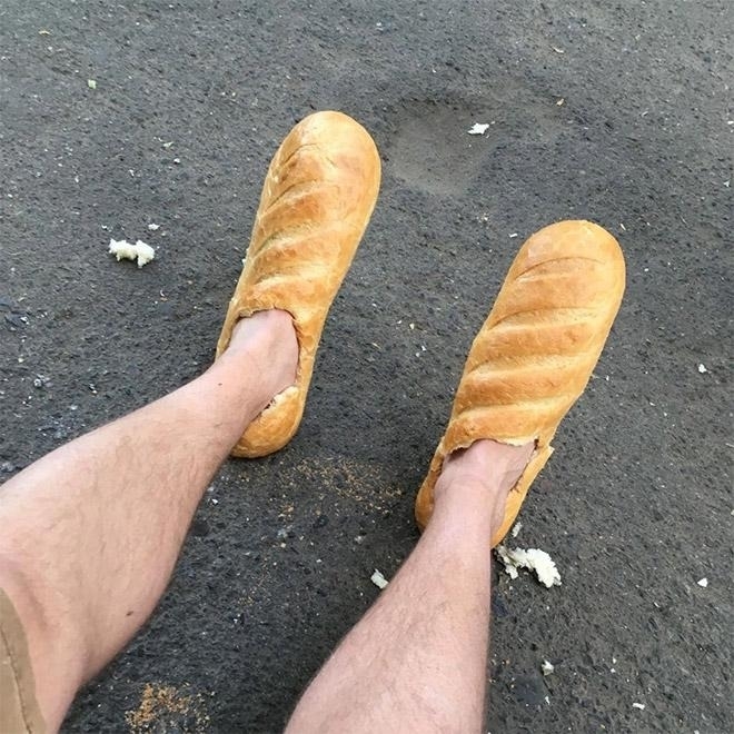 loafers shaped like bread
