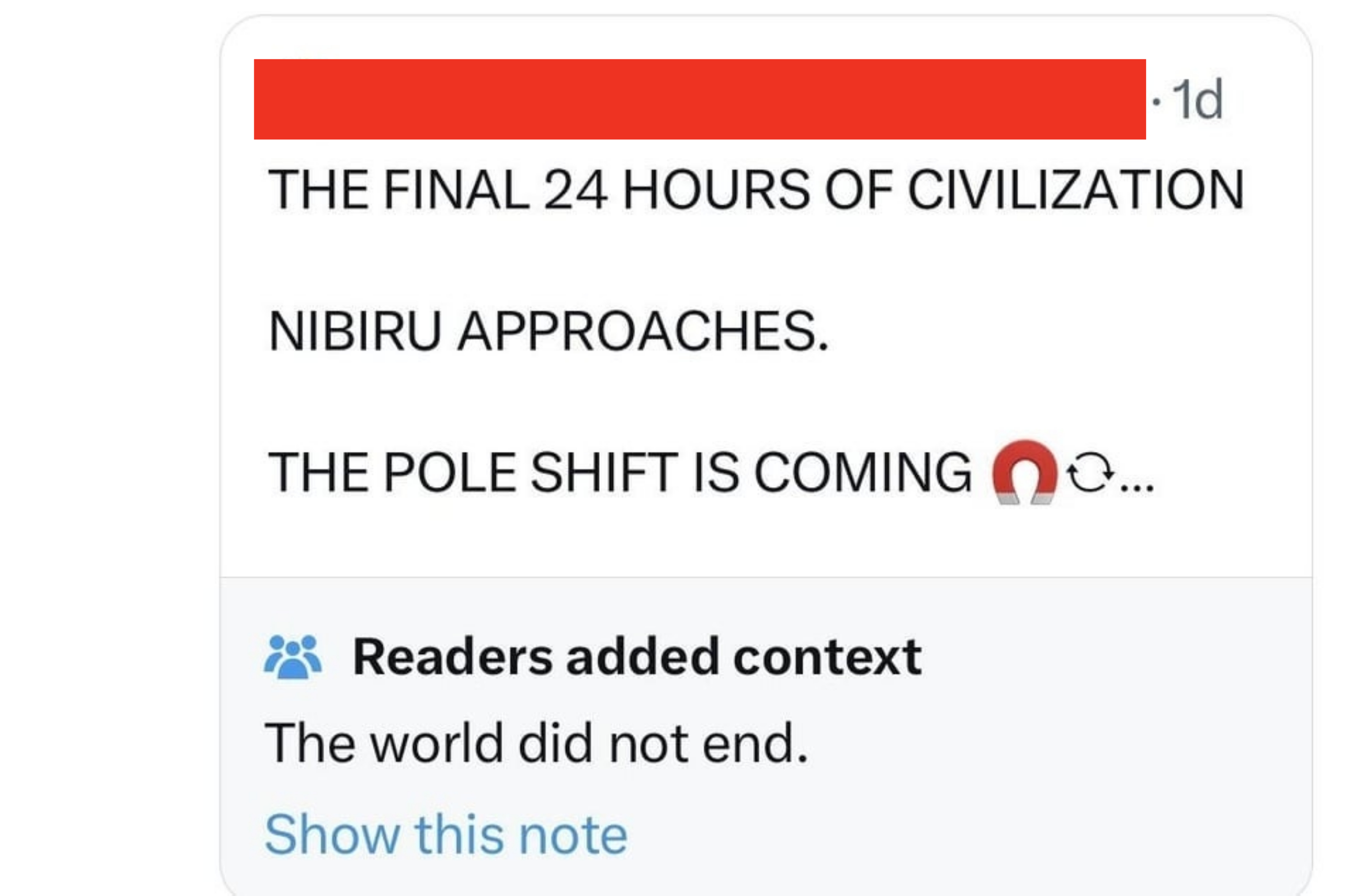 'The world did not end"