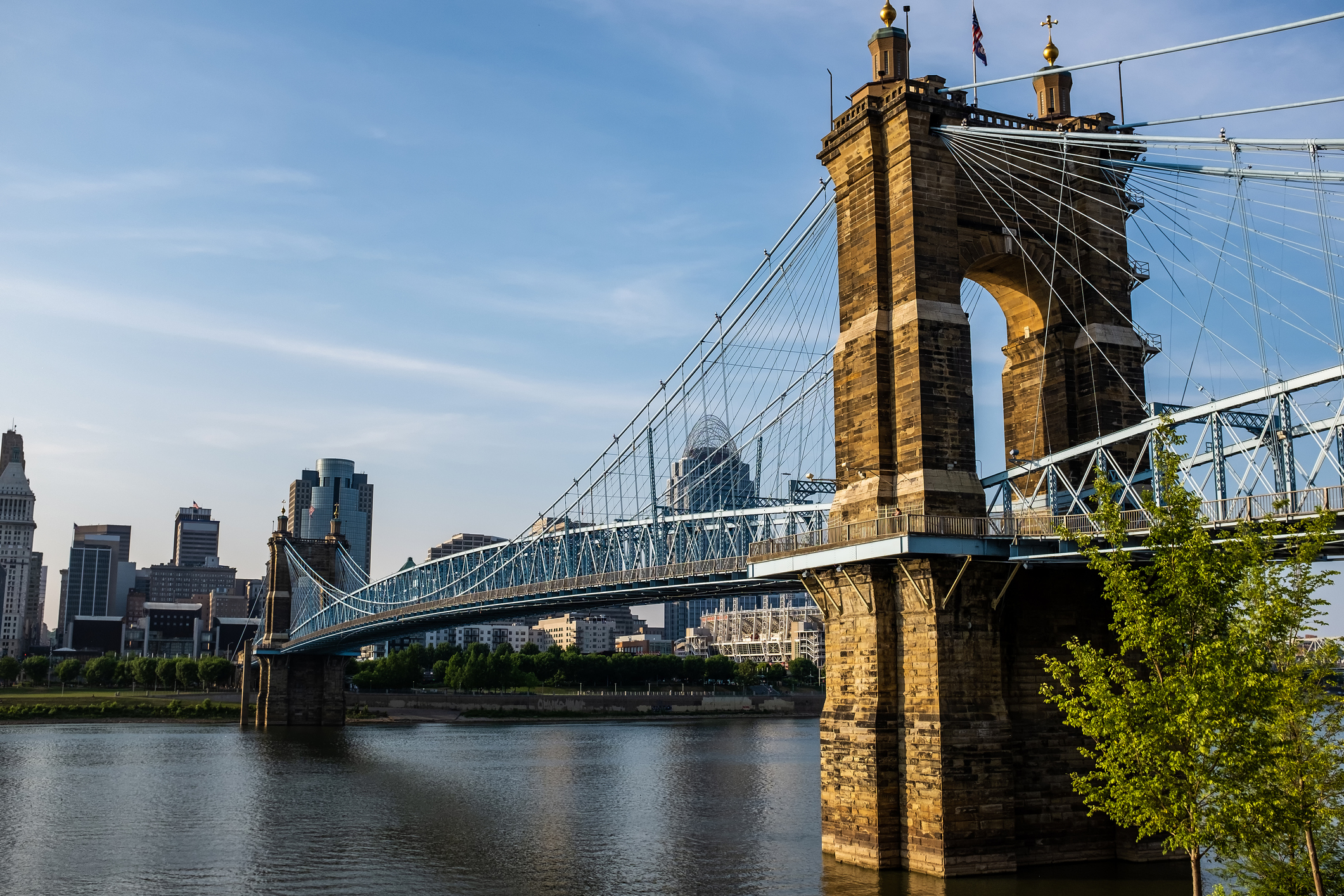 John A Roebling Suspension Bridge to Cincinnati