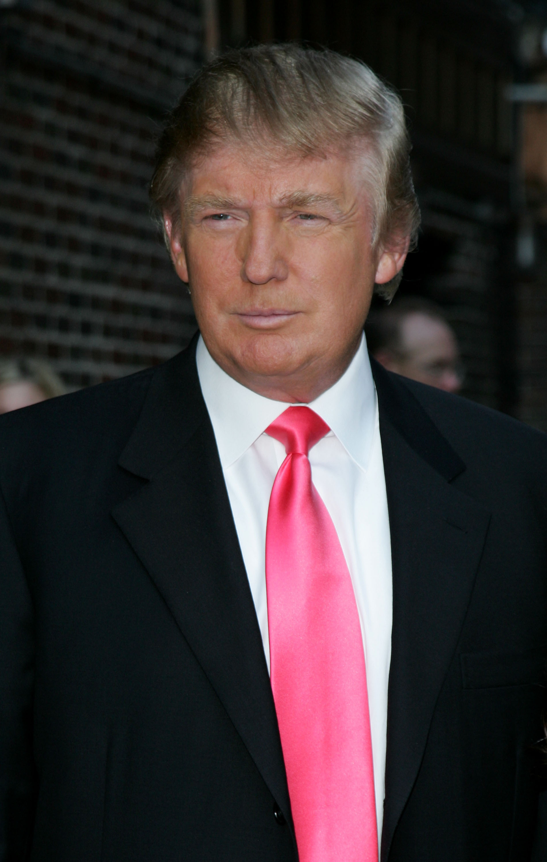 Close-up of Donald in a suit and tie