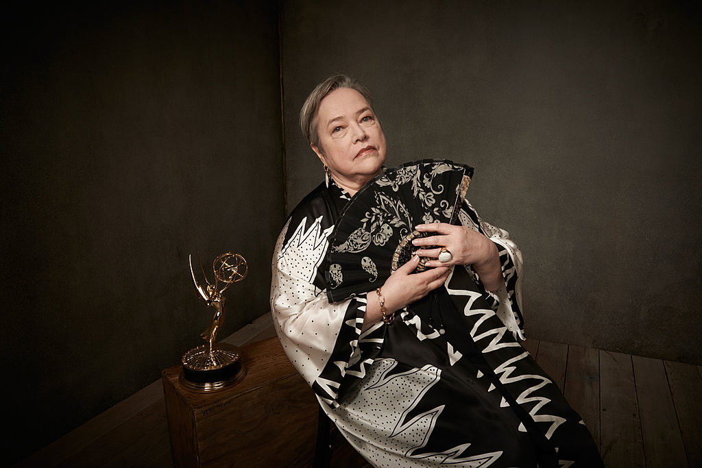 Kathy Bates with her Emmy