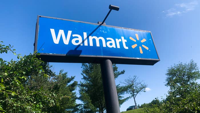 walmart signage is pictured