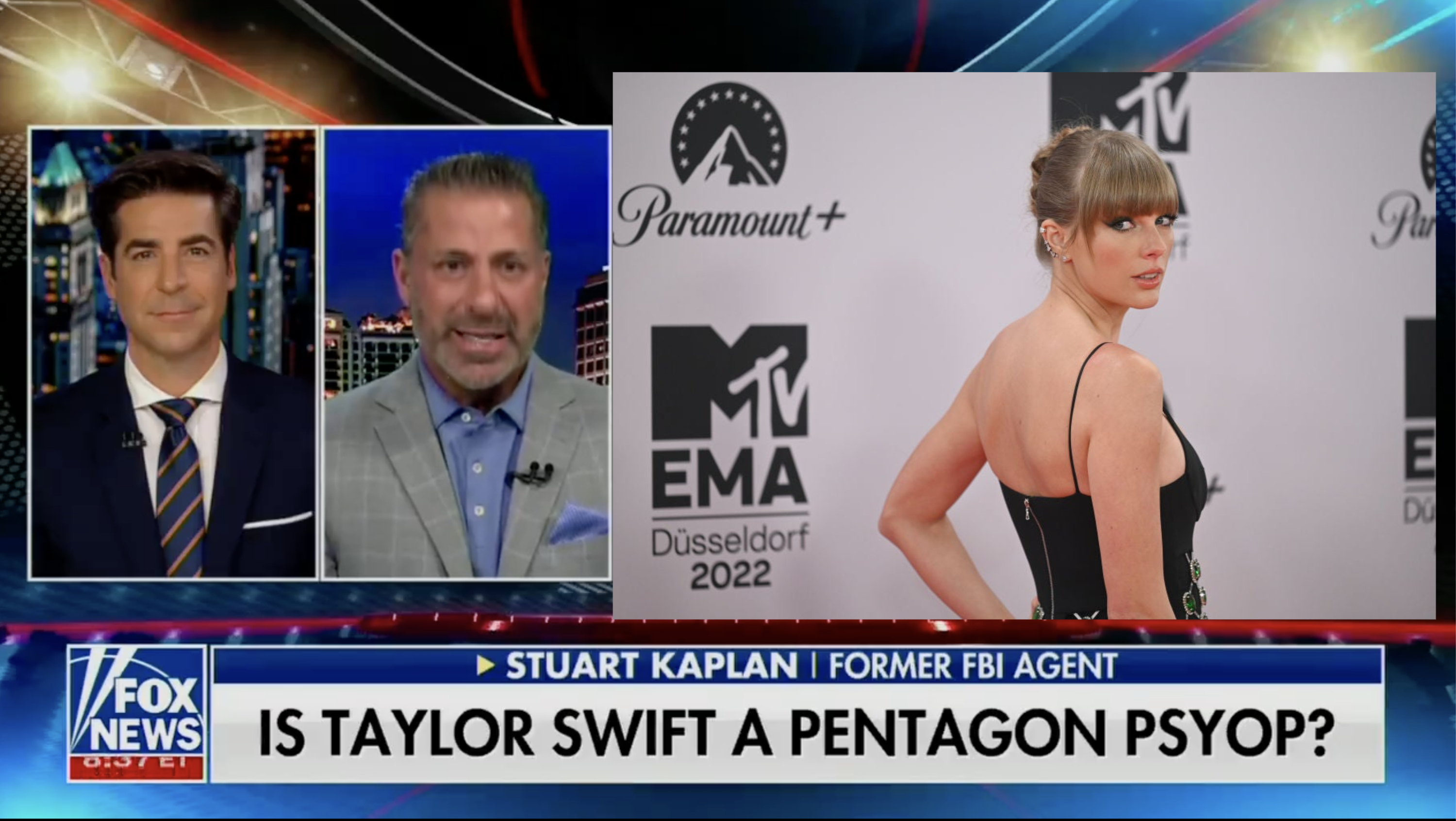 Fox chyron saying &quot;Is Taylor Swift a Pentagon psyop&quot;?
