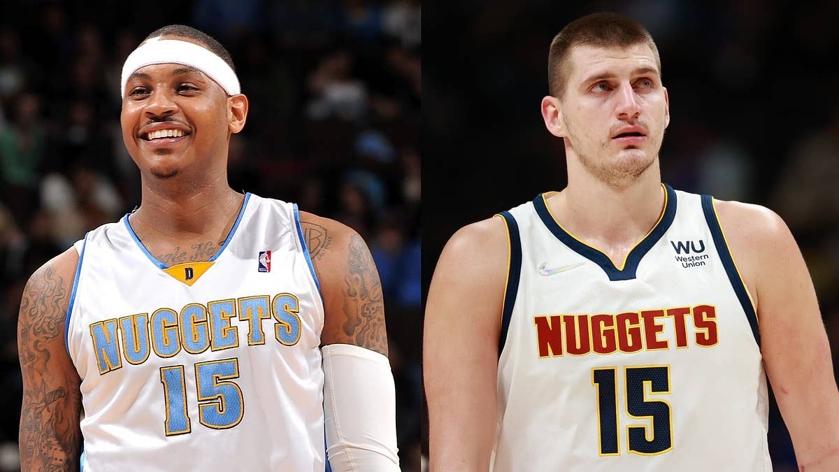 Melo wore No. 15 with the Nuggets for eight seasons before switching to No. 7 when he was traded to the Knicks.