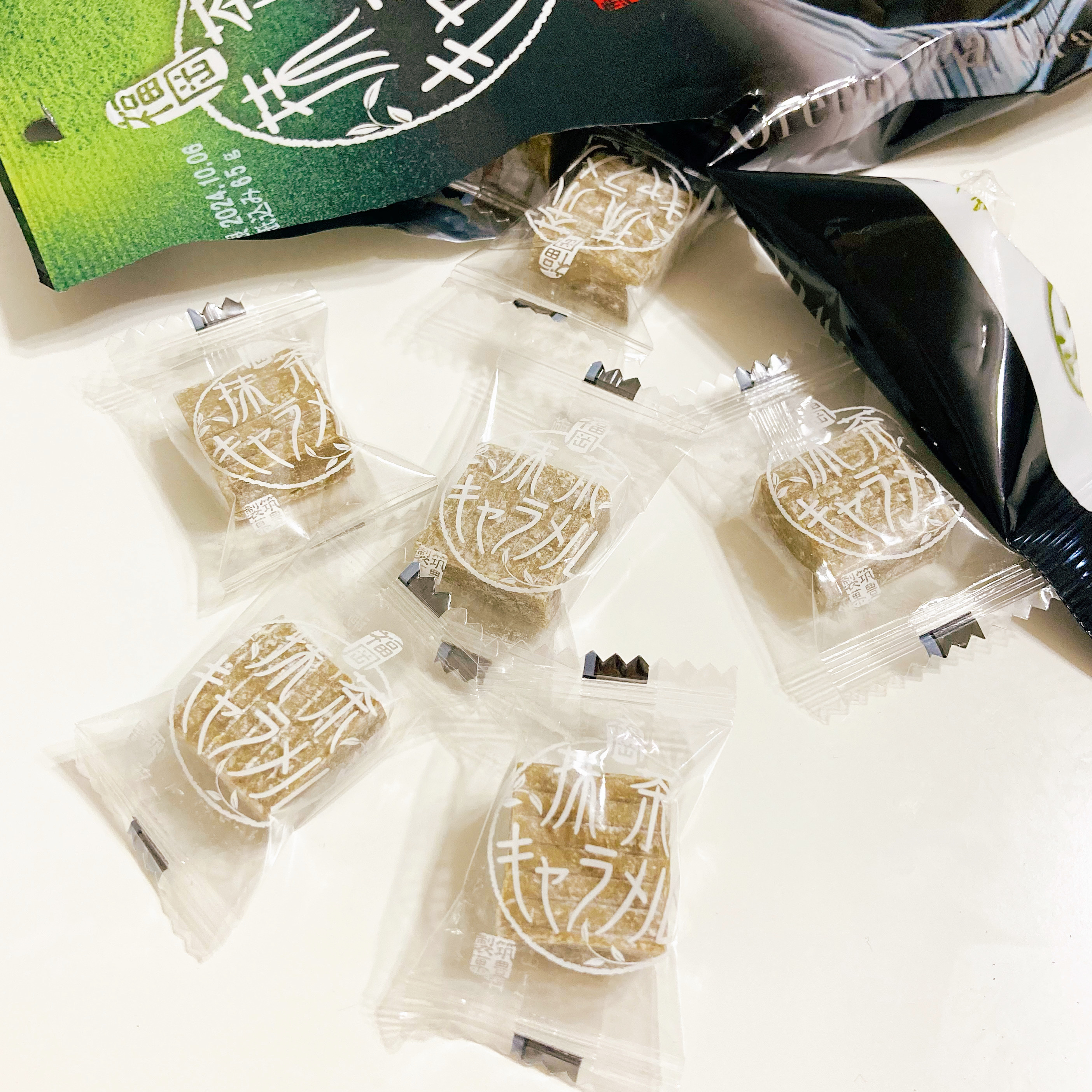 DAISO（ダイソー）のおすすめお菓子「筑豊製菓 福岡抹茶キャラメル 65g」