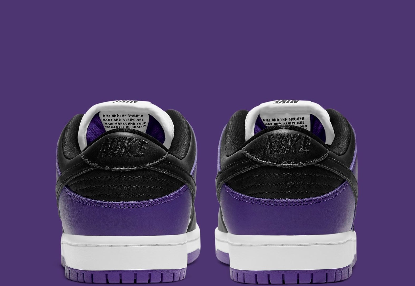 Nike SB Dunk Low Court Purple Release Date BQ6817-500 Heel