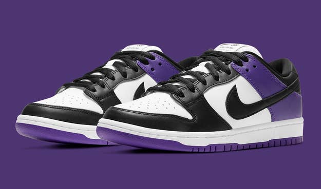 Nike SB Dunk Low Court Purple Release Date BQ6817-500 Pair