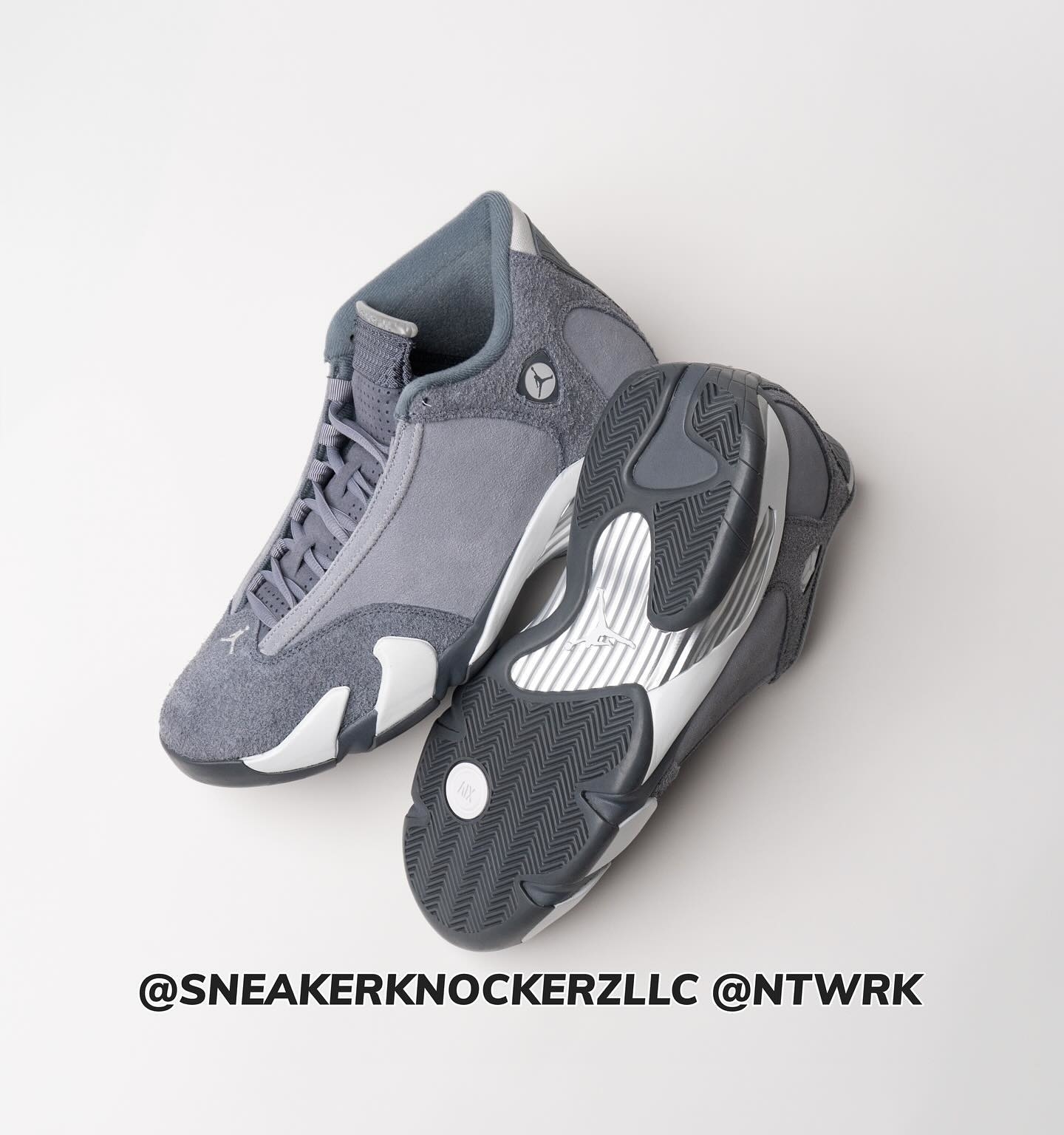 Gray top jordan 14