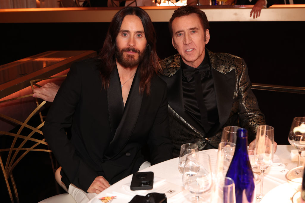 jared and nicholas cage sitting together