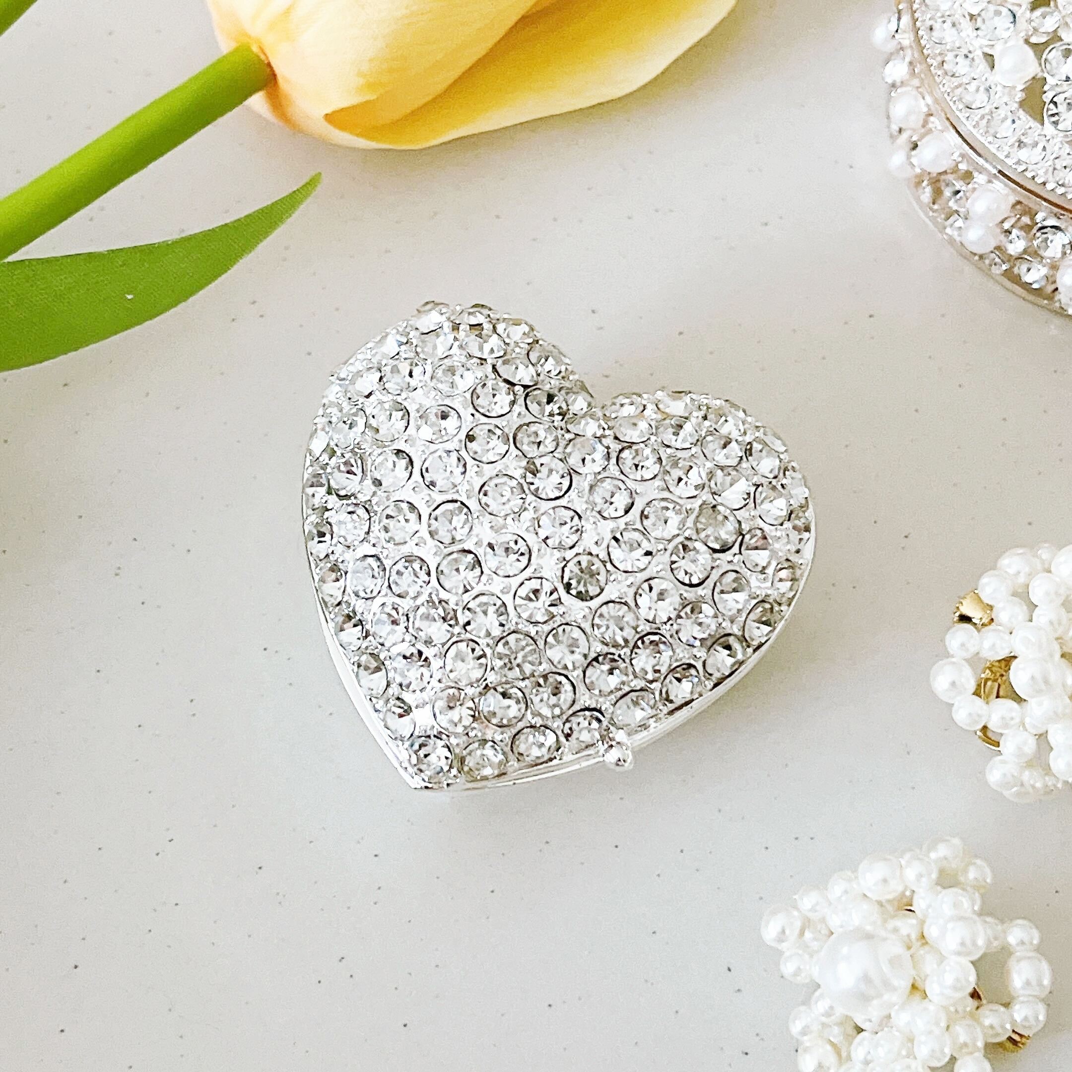 Francfranc(フランフラン)のオススメの雑貨「ハートケース S サリー ラインストーン」