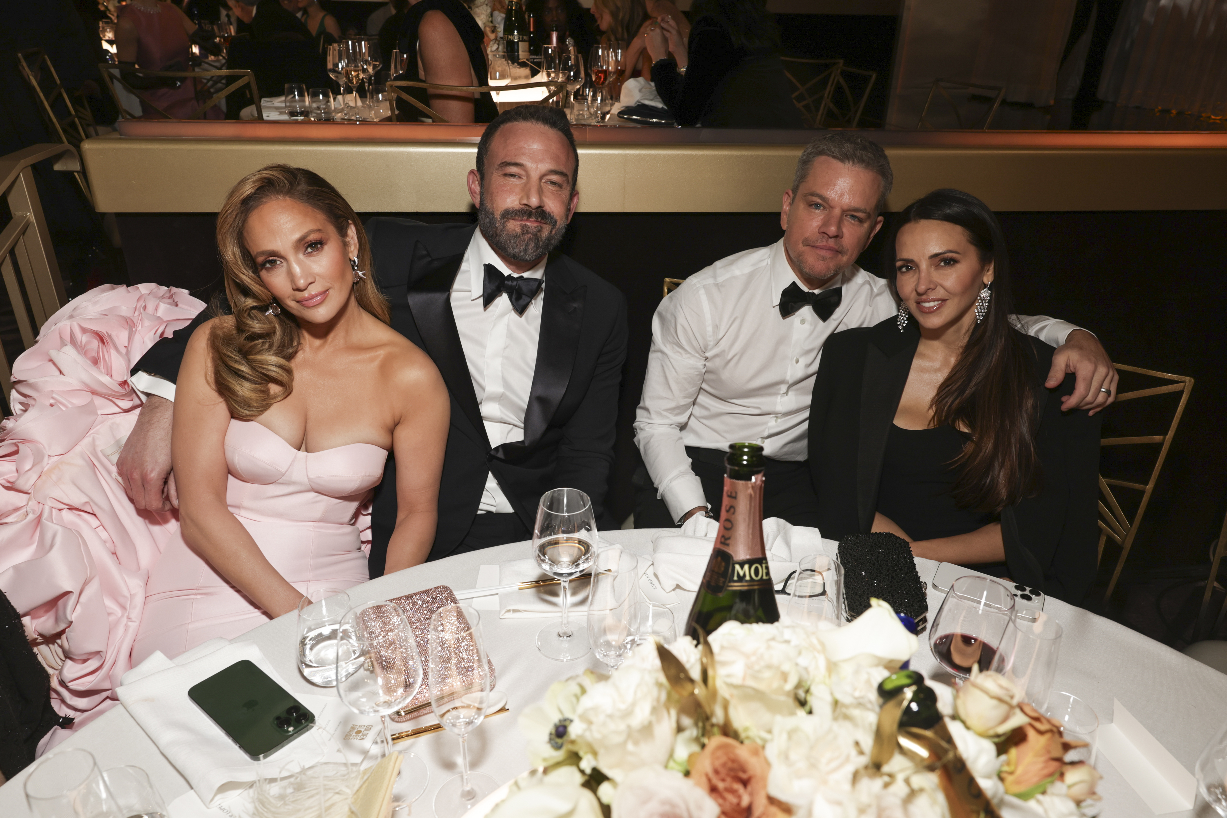 Jennifer Lopez, Ben Affleck, Matt Damon, and Luciana Barroso