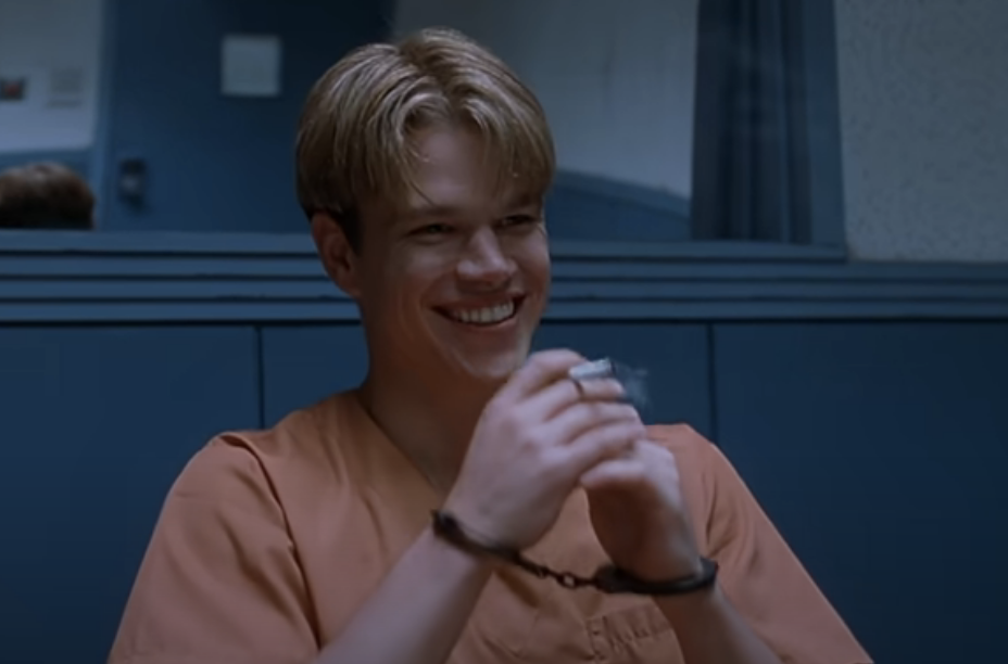 Matt in handcuffs in a scene from &quot;Good Will Hunting&quot;