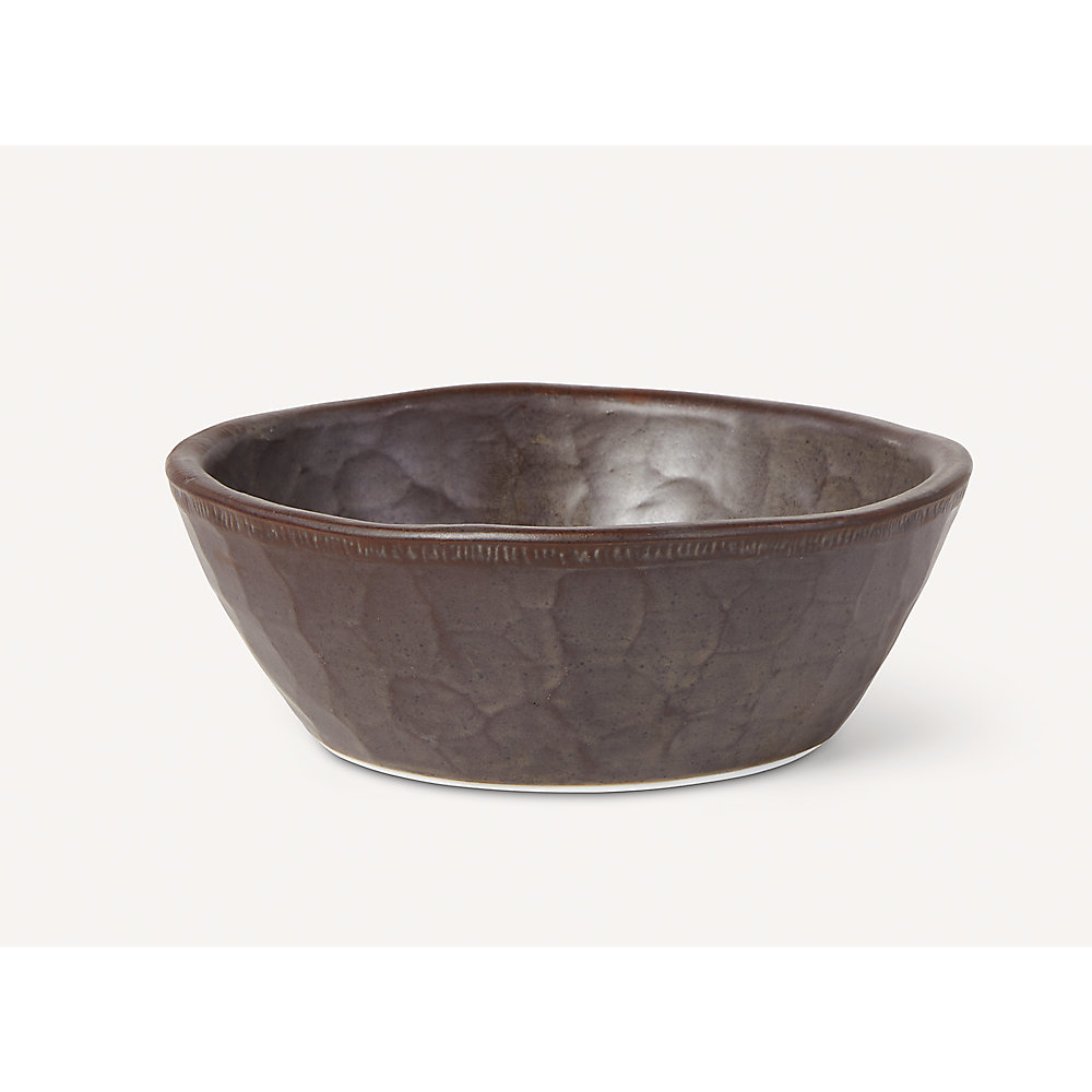 ceramic dark dog bowl
