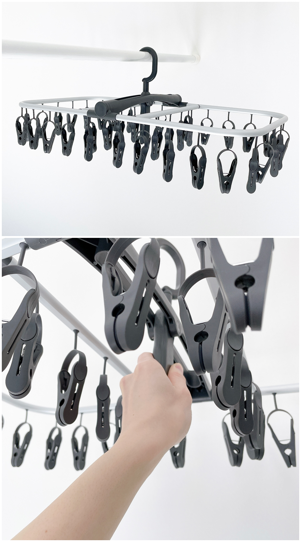 CAINZ（カインズ）の洗濯グッズ「インテリア洗濯ハンガー 40ピンチ グレー」