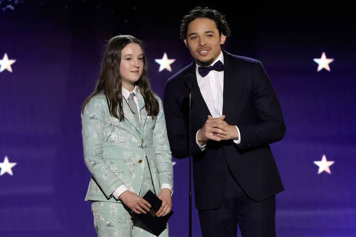 Bella and Anthony presenting