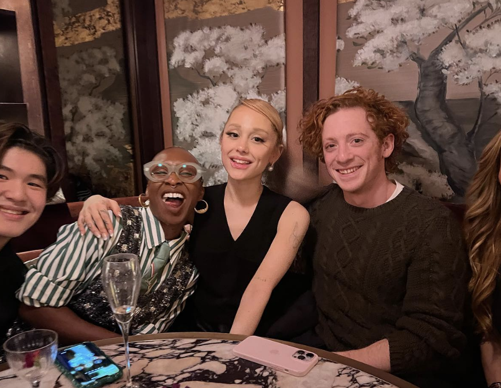 the two out for dinner with the wicked cast