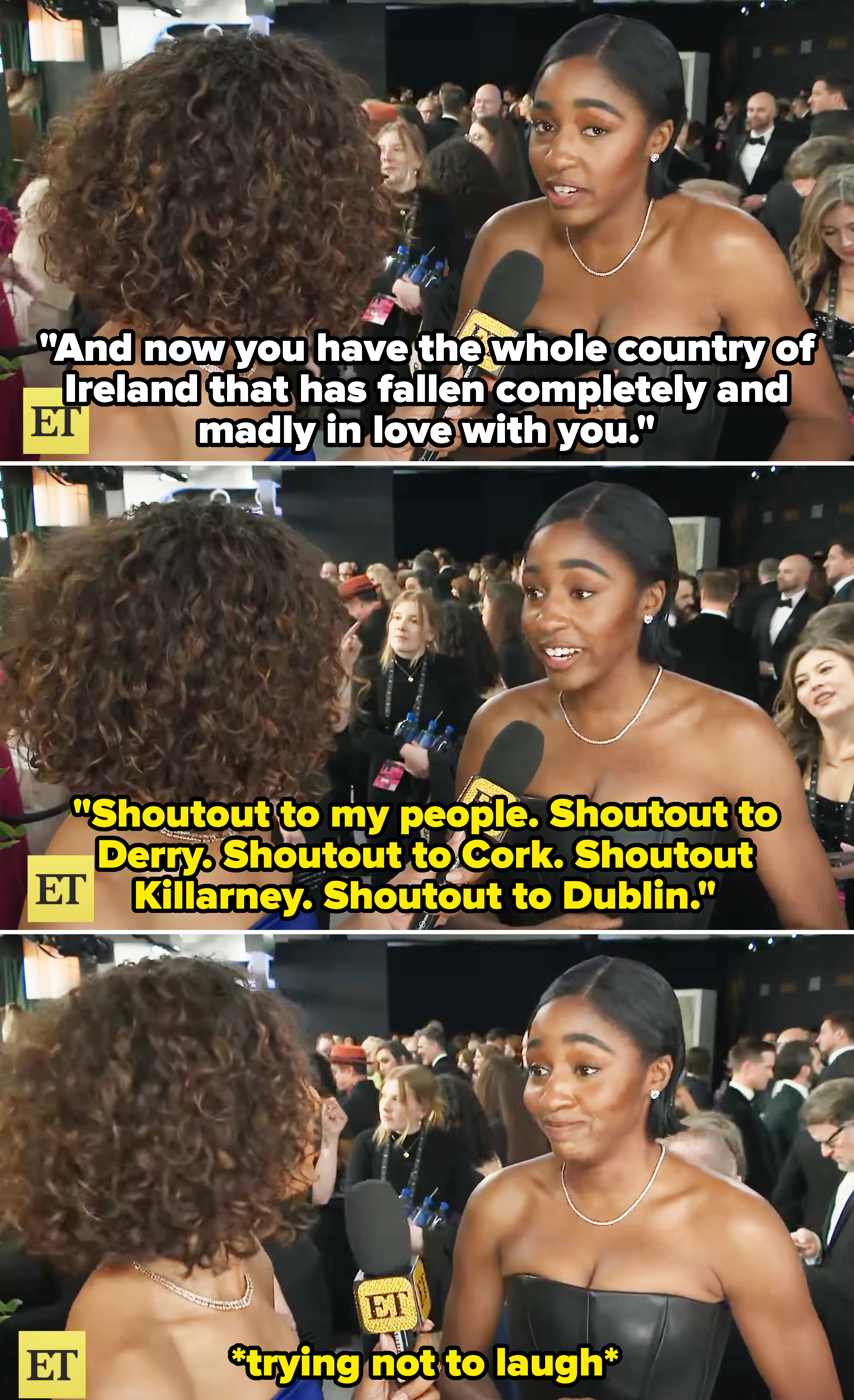 Ayo shouting out Ireland in an interview