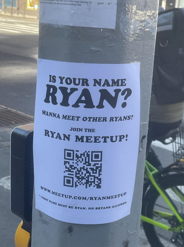 &quot;Join the Ryan meetup!&quot;