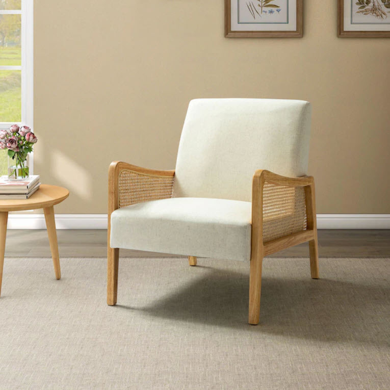 bamboo arm and leg accent chair