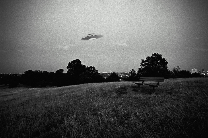 A UFO in the sky