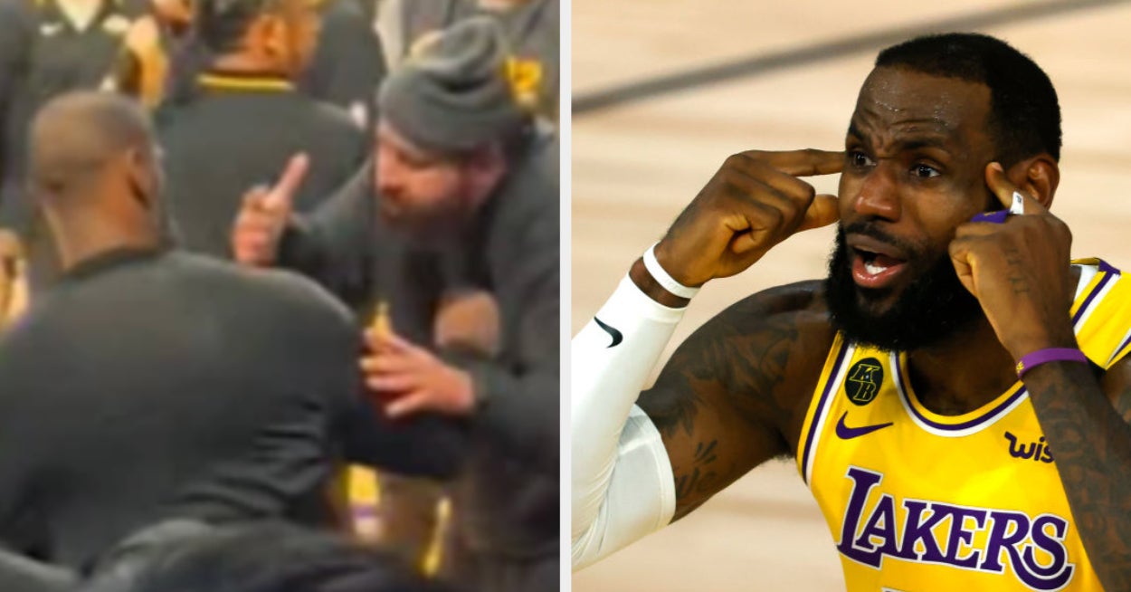 Lebron James Reacts To Fan Who Snuck Onto The Court Lebron James Reacts To Fan Who Snuck Onto The Court