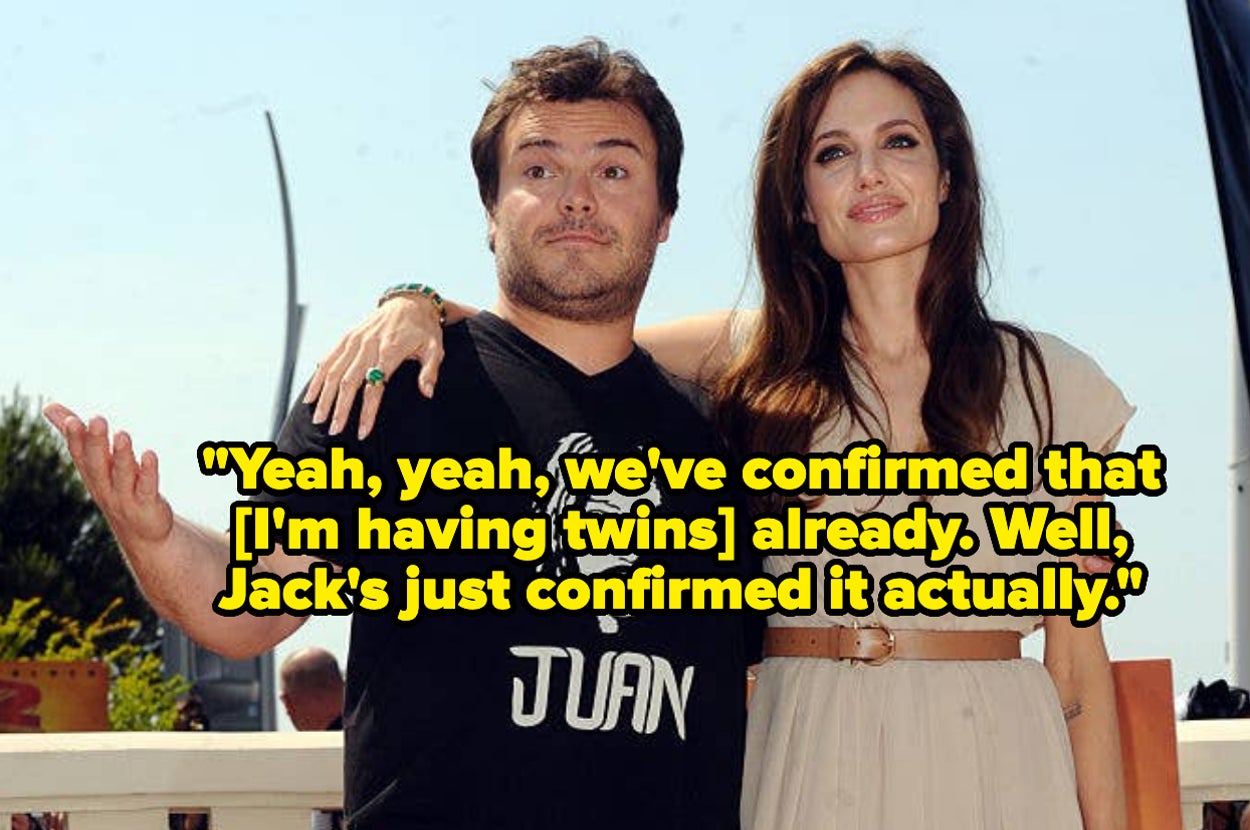 Jack Black accidentally confirmed that Angelina Jolie was having twins