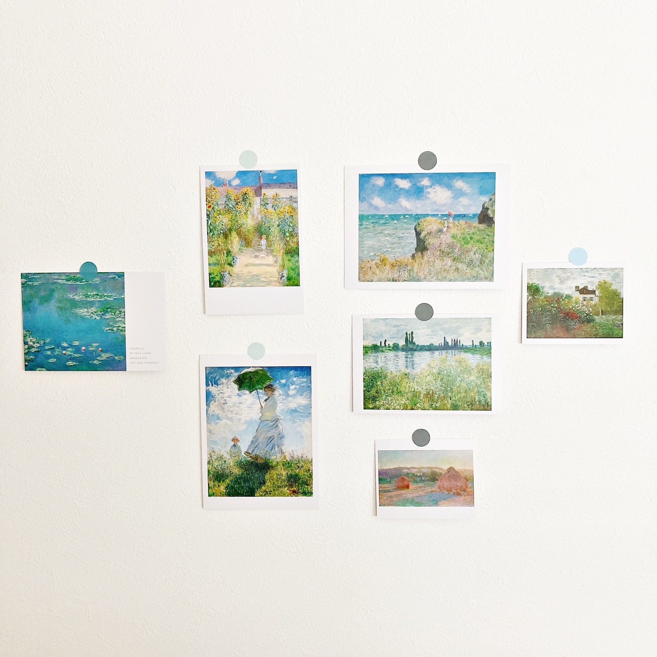 DAISO（ダイソー）のおすすめの文具「シール付インテリアカードセット（モネ、10枚）」