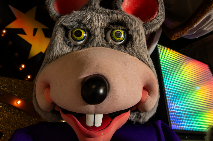 chuck e cheese animatronic character pictured