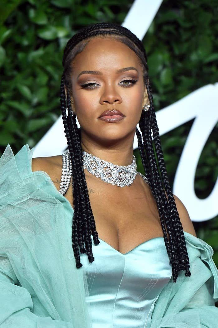Close-up of Rihanna