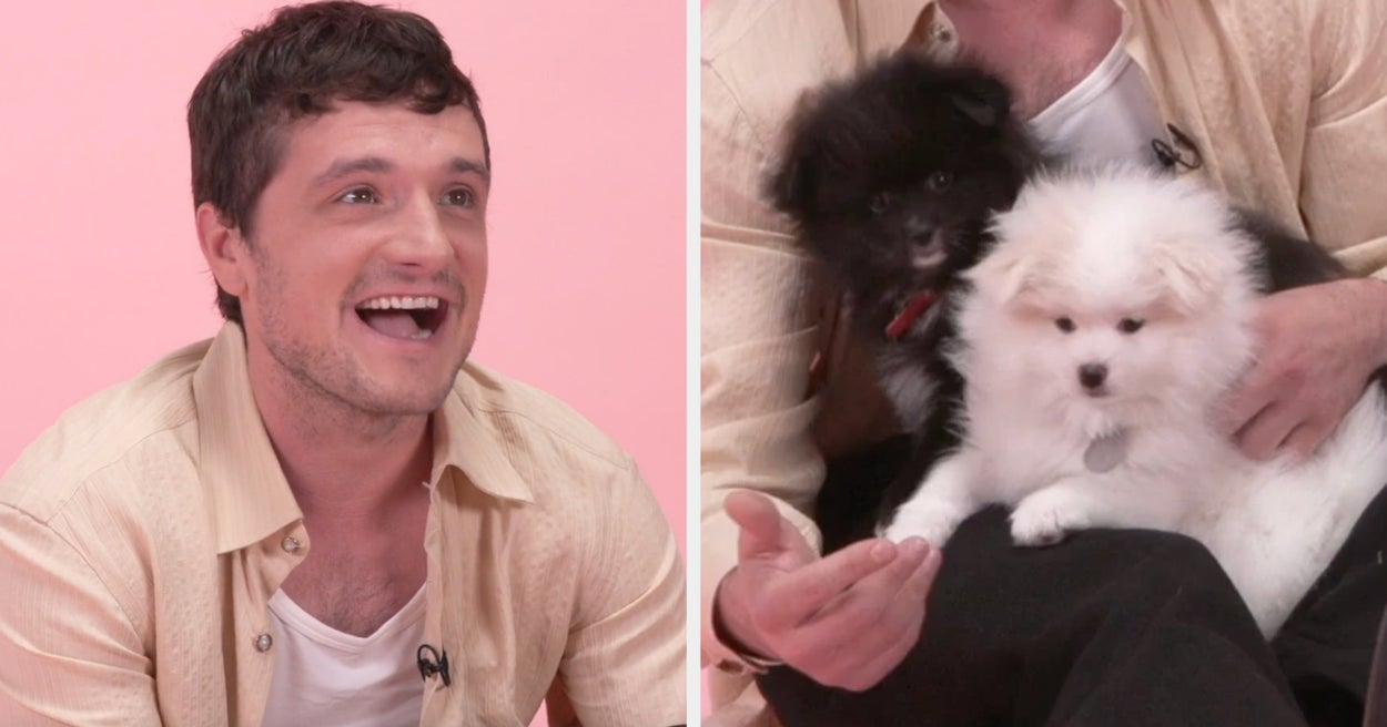 Interview with Josh Hutcherson with a puppy