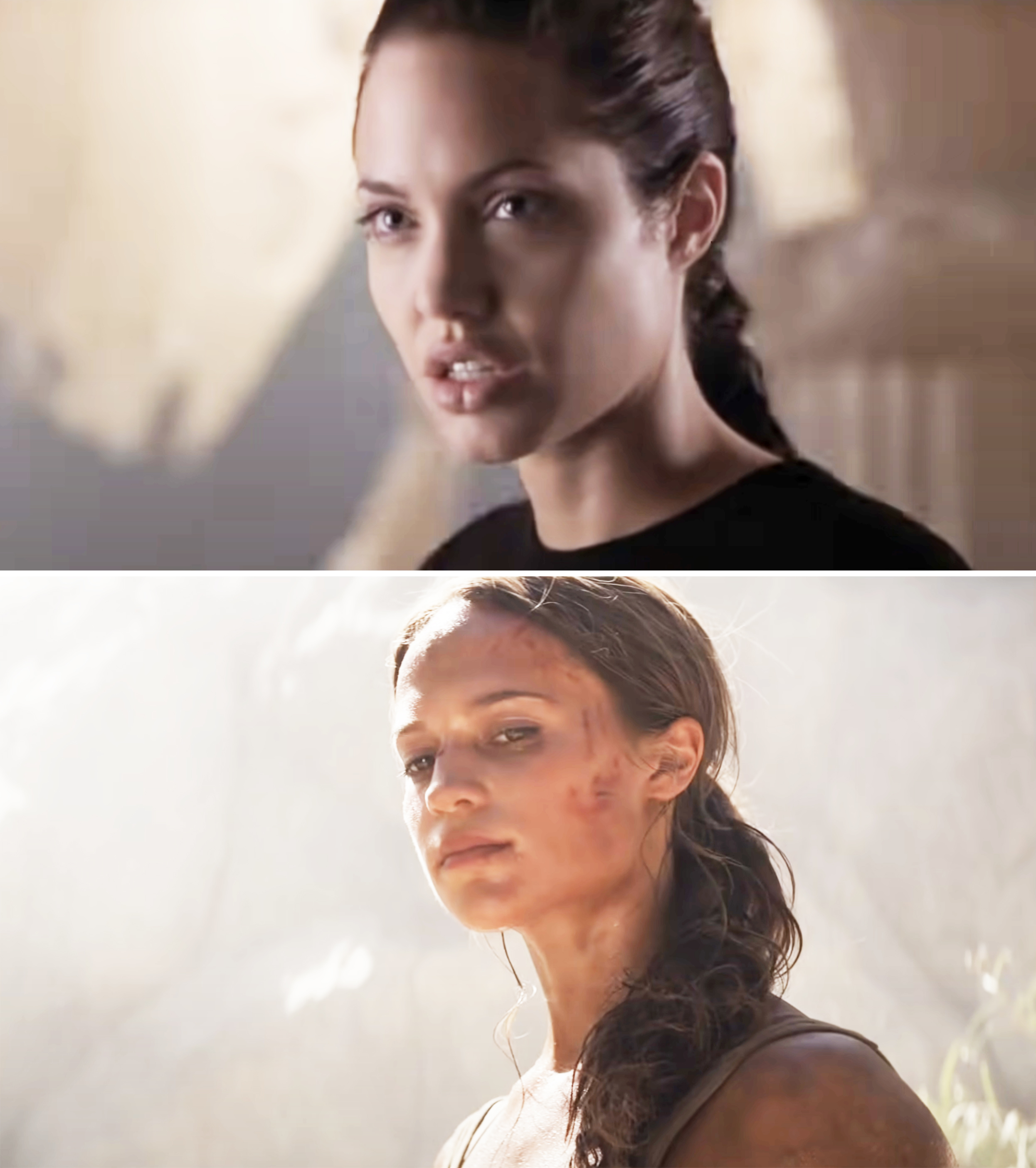 Angelina and Alicia, both looking serious