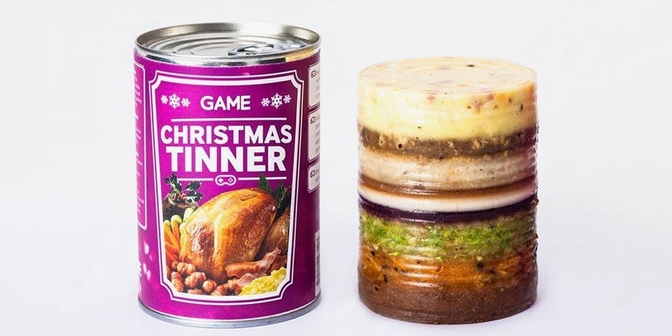 canned food in the shape of the can