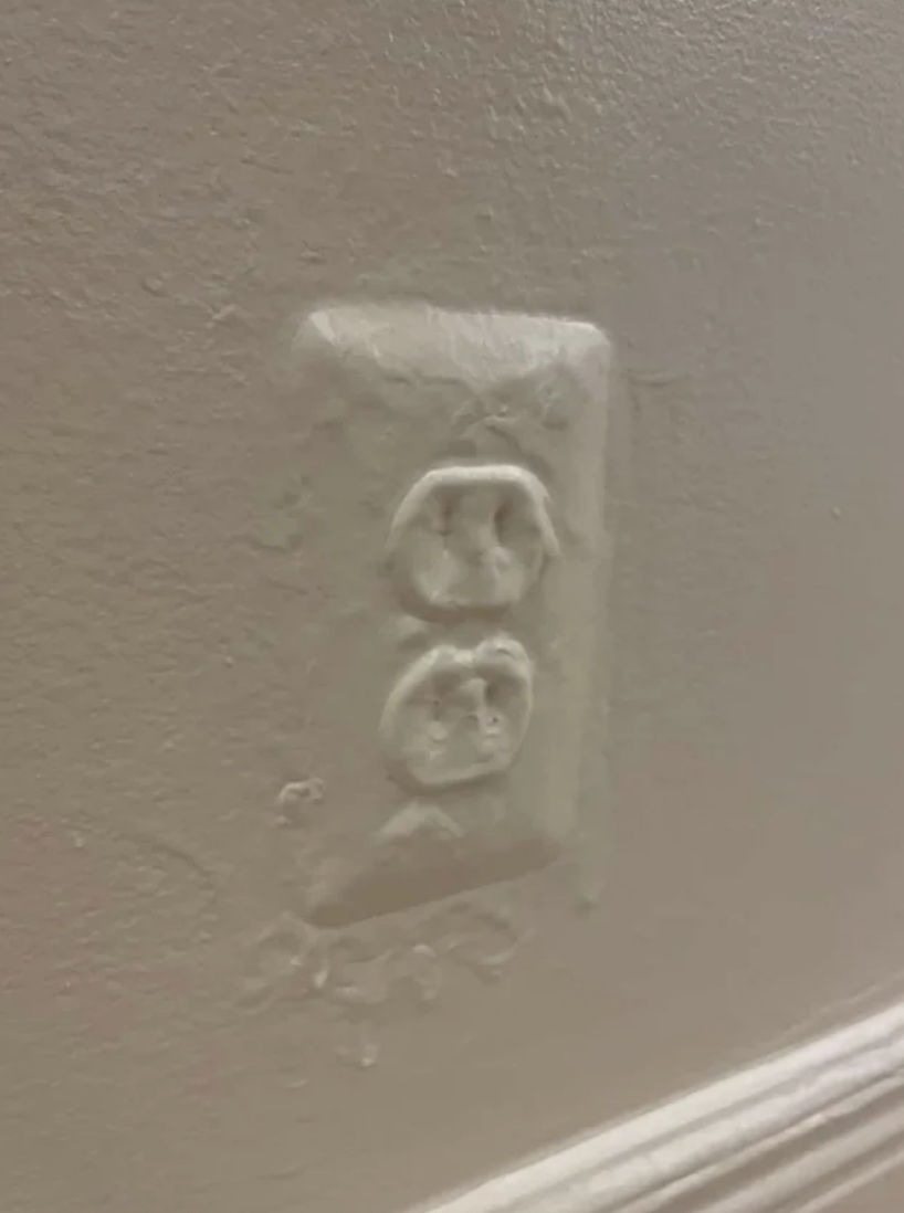 they painted over the outlet