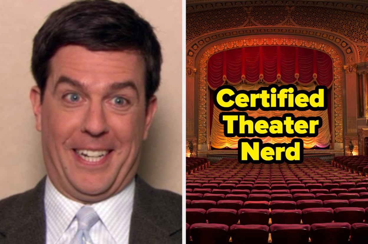 Andrew Bernard smiling and a theater.