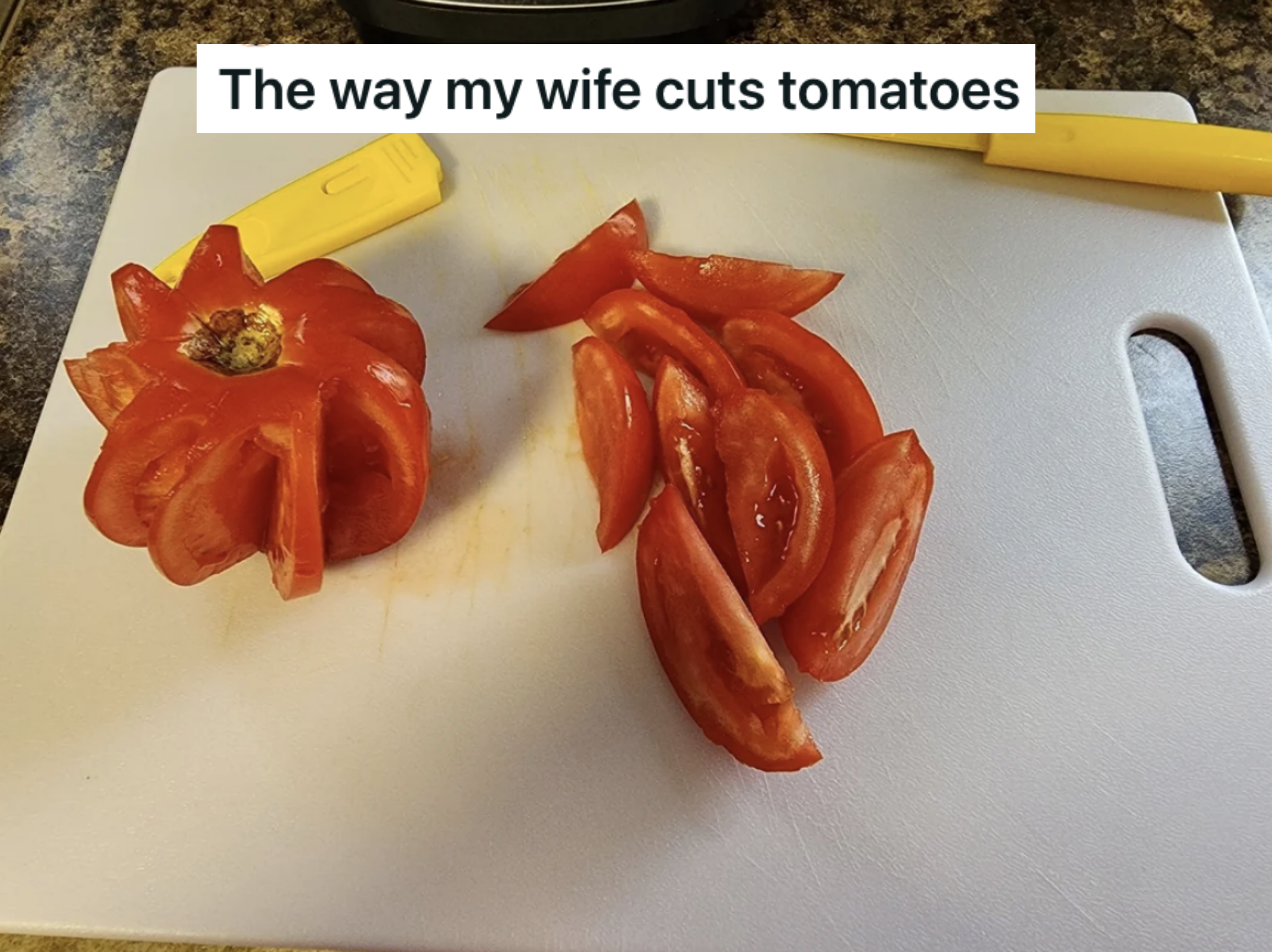 a cut tomato