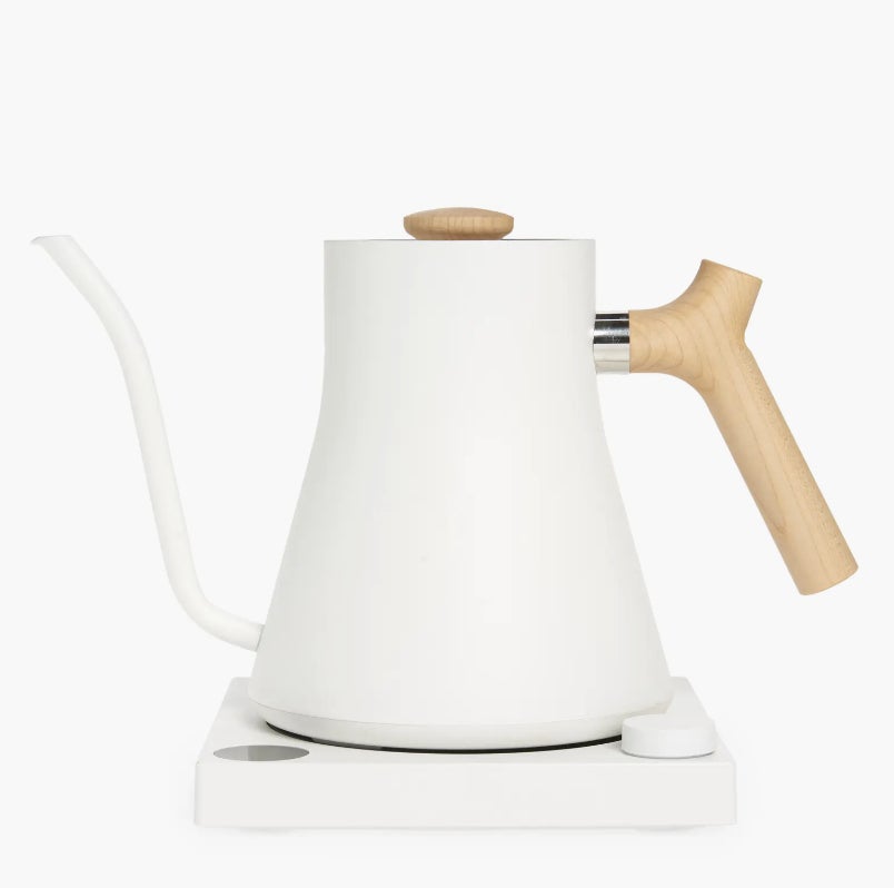 The white electric pour over kettle
