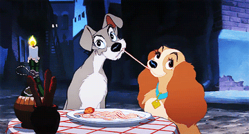 lady and the tramp sharing spaghetti