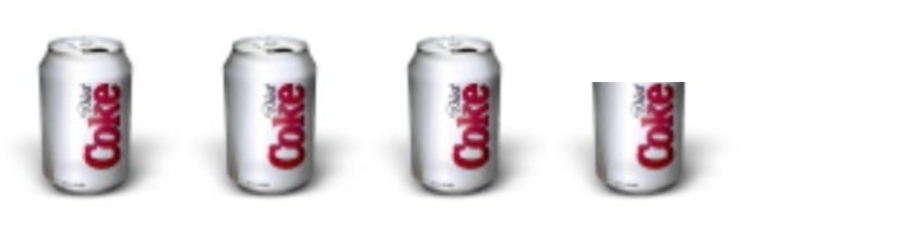 Three and four/fifths Diet Coke emojis representing rating stars