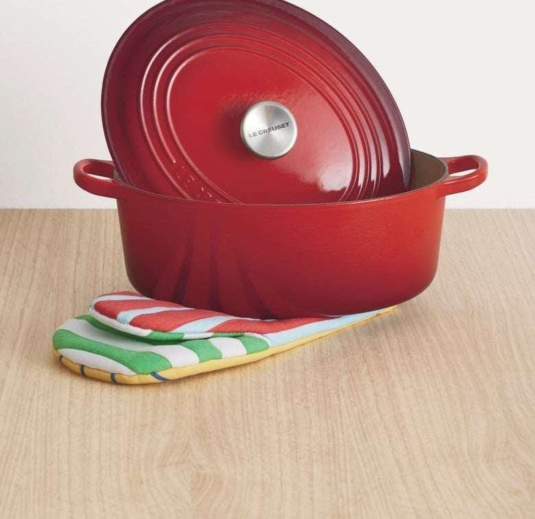 red Le Creuset Dutch oven