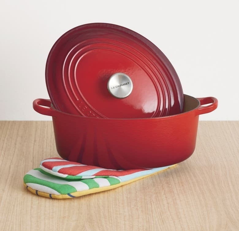 red Le Creuset Dutch oven