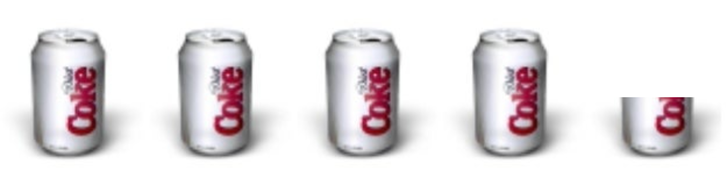 Four a half Diet Coke emojis representing rating stars