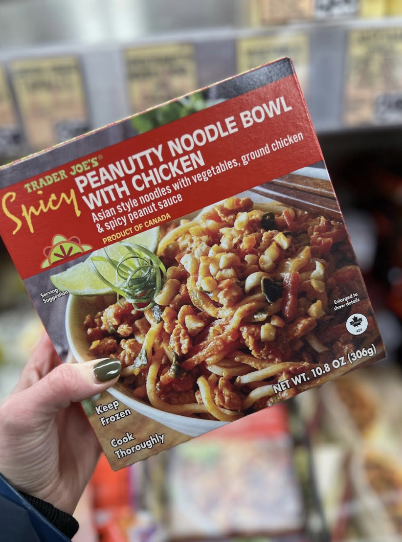 A box of Spicy Peanutty Noodle Bowl With Chicken