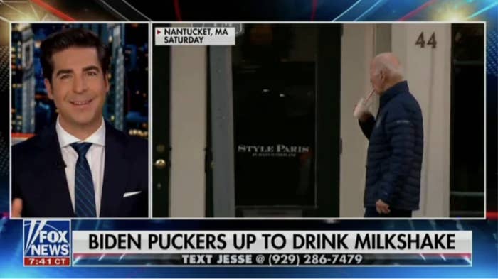 &quot;Biden puckers up to drink milkshake&quot;
