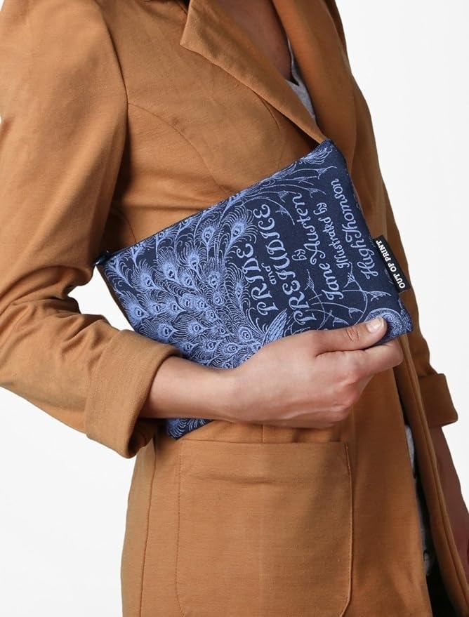 the Pride and Prejudice navy pouch