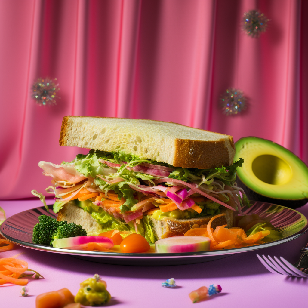 avocado and greens sandwich
