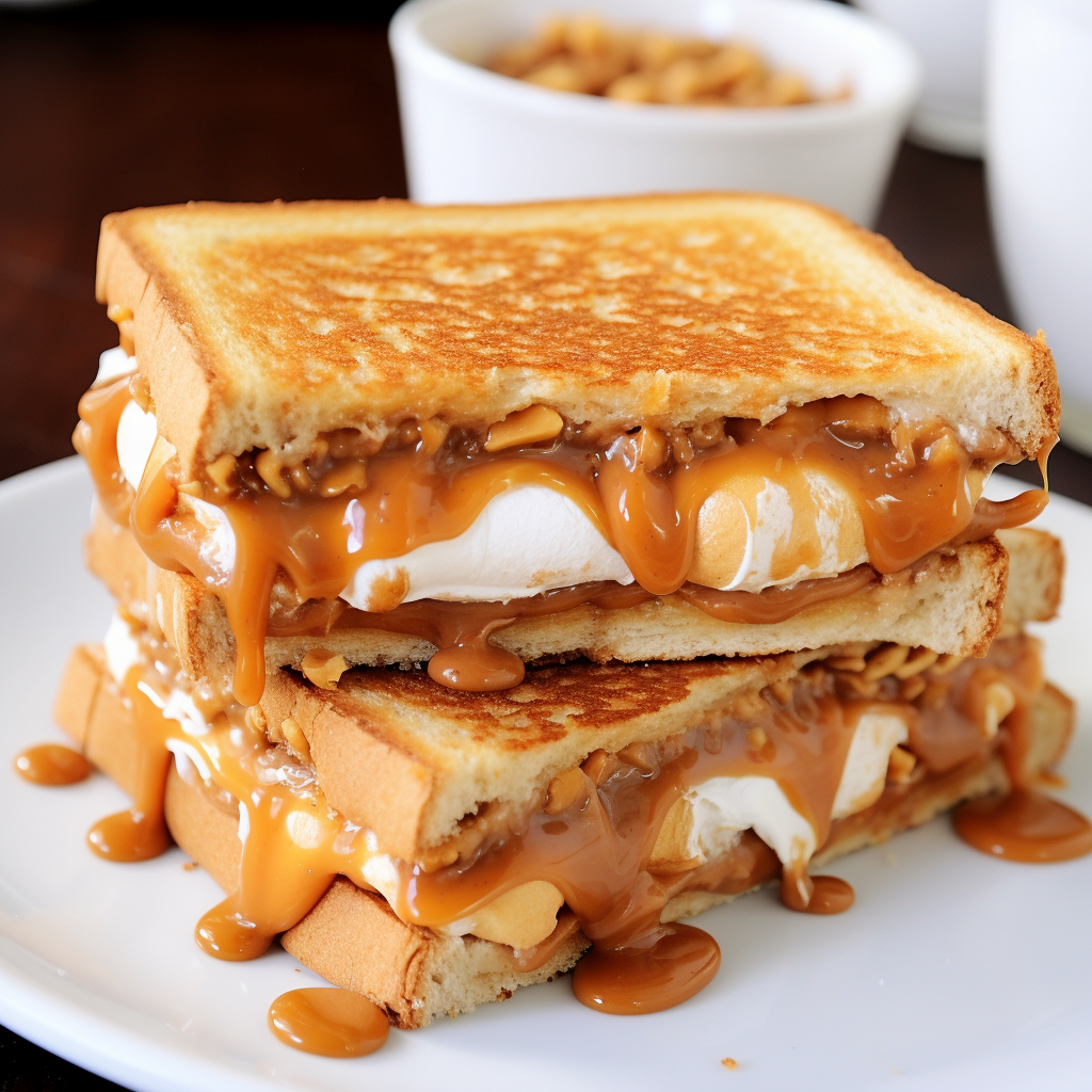peanut butter and marshmallow sandwich