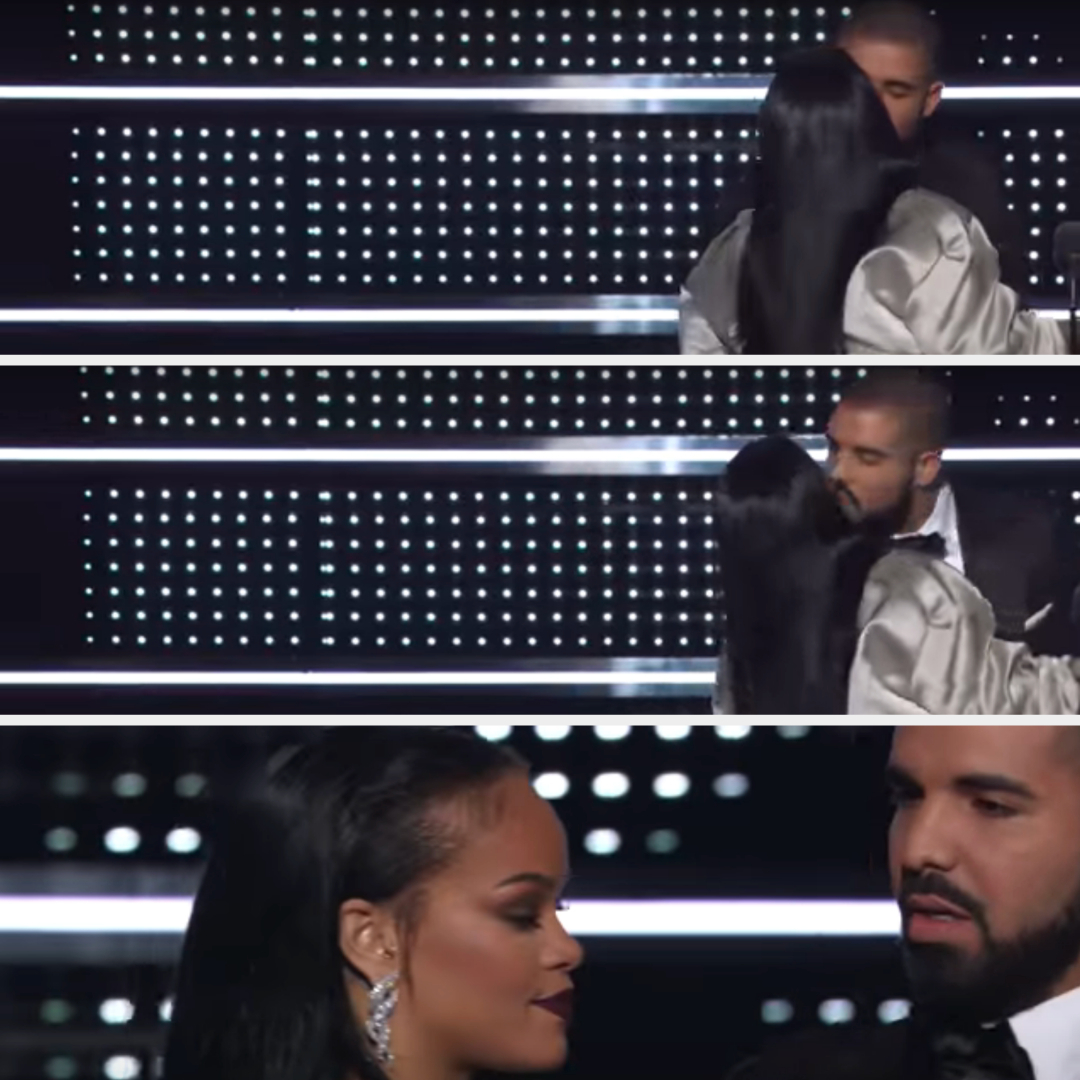 she dodges him on stage