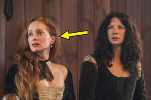 Geillis and Claire in "Outlander."
