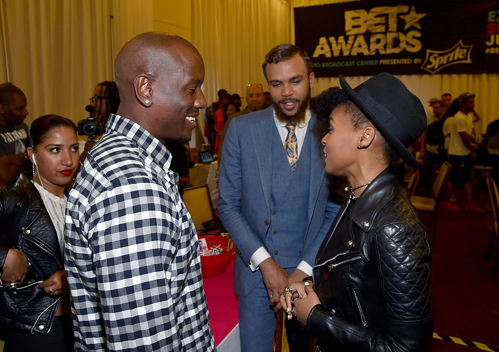 the two speaking backstage