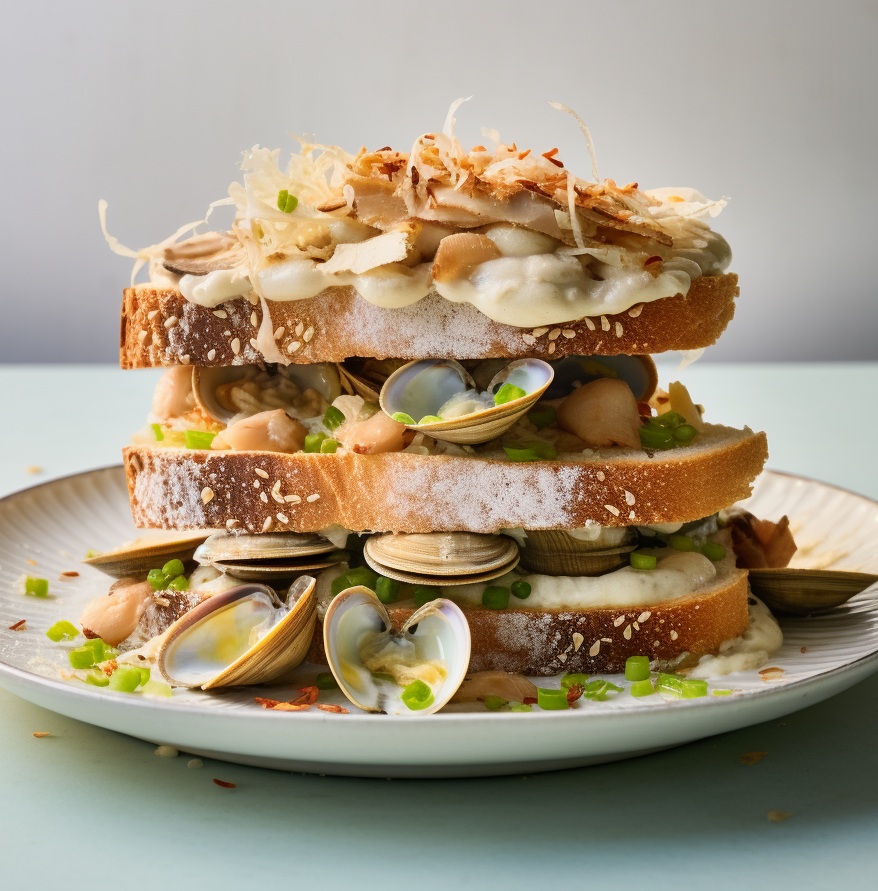 sandwich with mussels